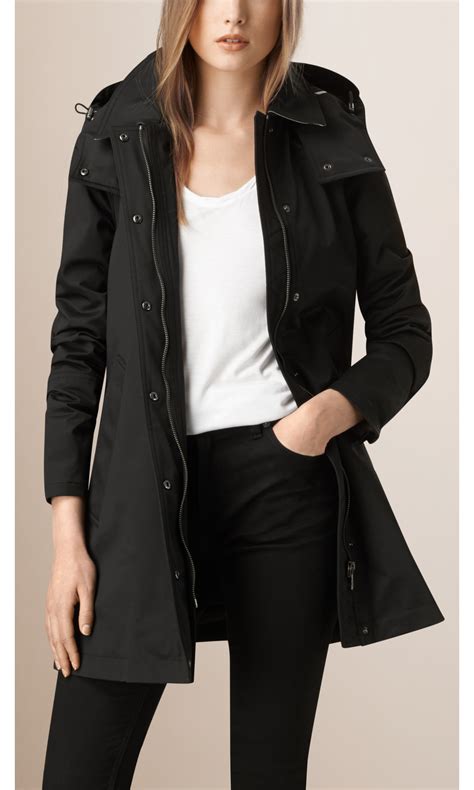 burberry ruched showerproof jacket|Burberry coats for women.